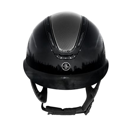 FairPlay Equileus Carbon Shiny ridehjelm bred skygge