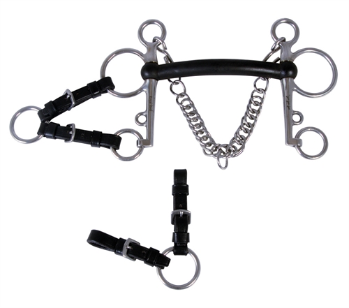 Cheval pelhamsstropper.Deltastropper med ring 2 stk