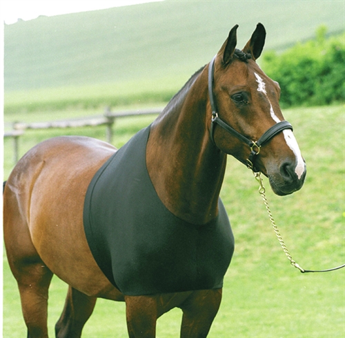 HorseGuard, undertrøje Med elastisk bringe-og skulderbeskyttelse til hesten. Med velcrolukning. 85% polyester/15% lycra. 